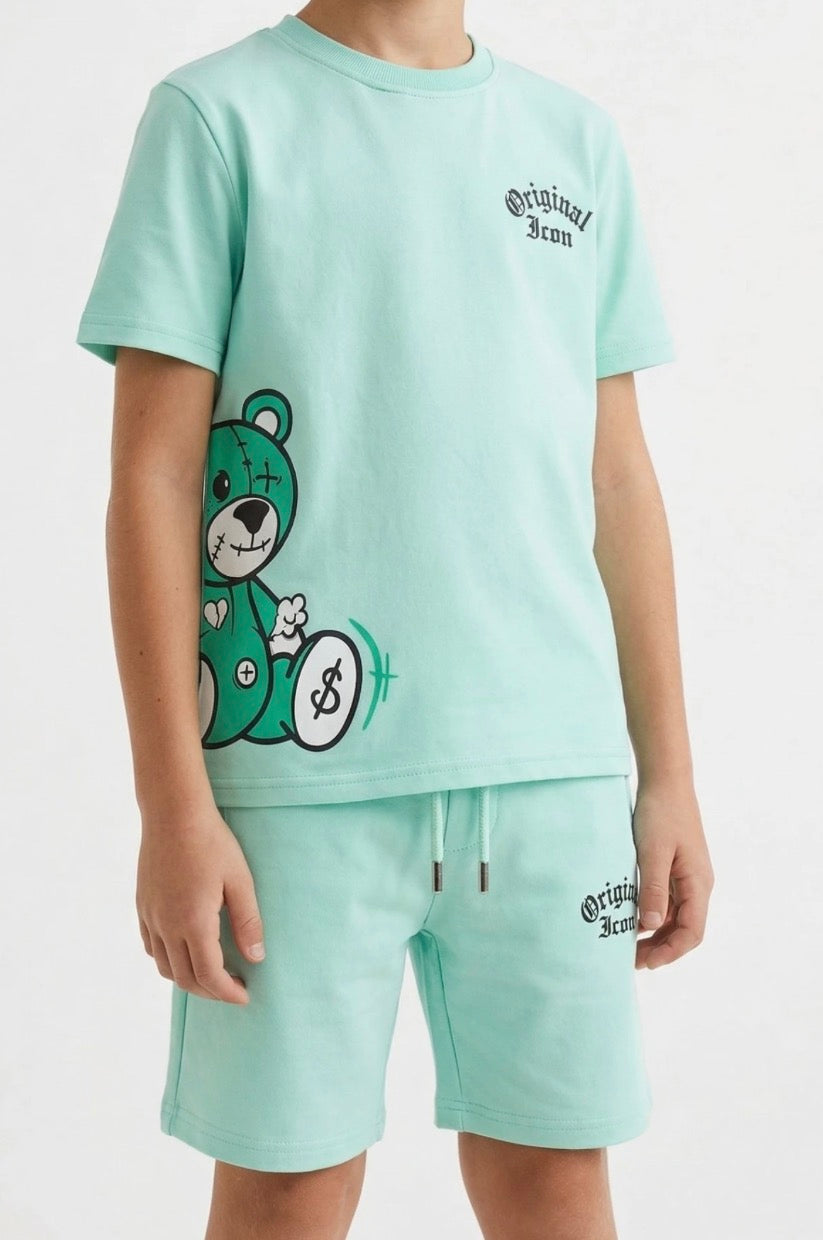 Ensemble short ourson vert
