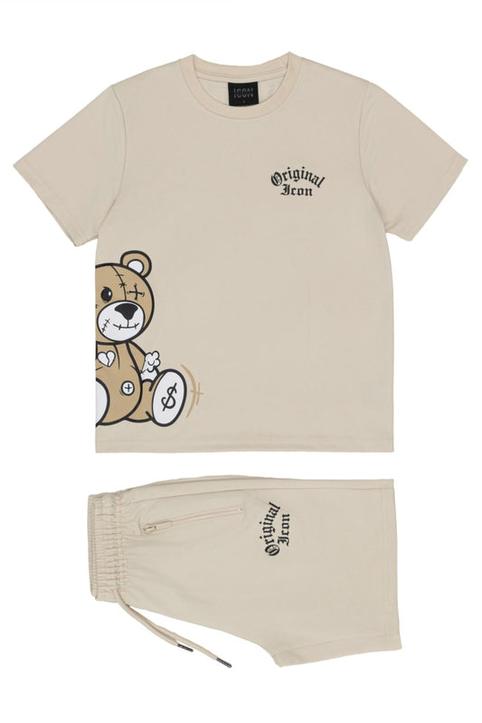 Ensemble ourson beige