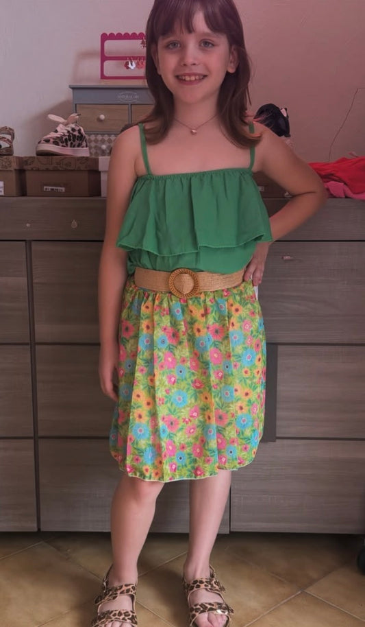 Ensemble jupe fleuri